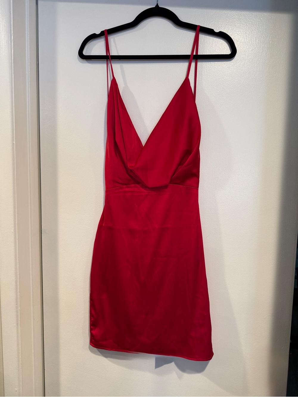 Red Spaghetti Strap Slip Dress